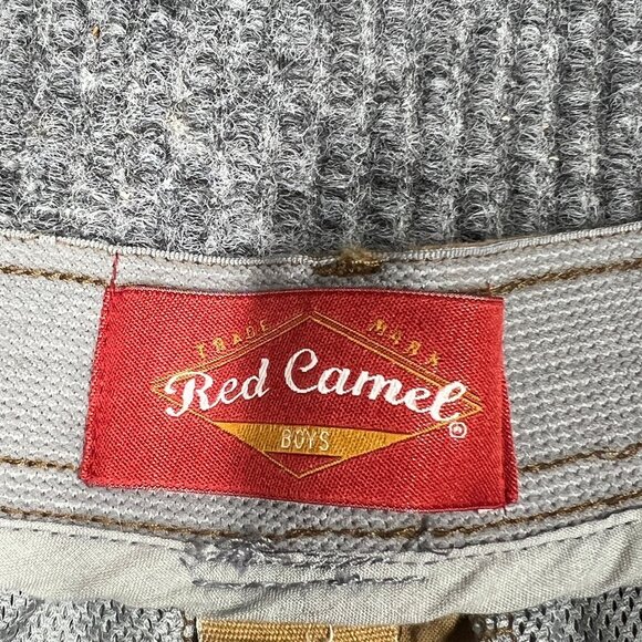 Red Camel Cargo Shorts Boys Size 18 Rimpa Tan Brown Adjustable Waist Pockets NWT - Picture 3 of 14